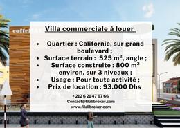 Villa Commerciale - 4 bathrooms for louer in Californie - Casablanca